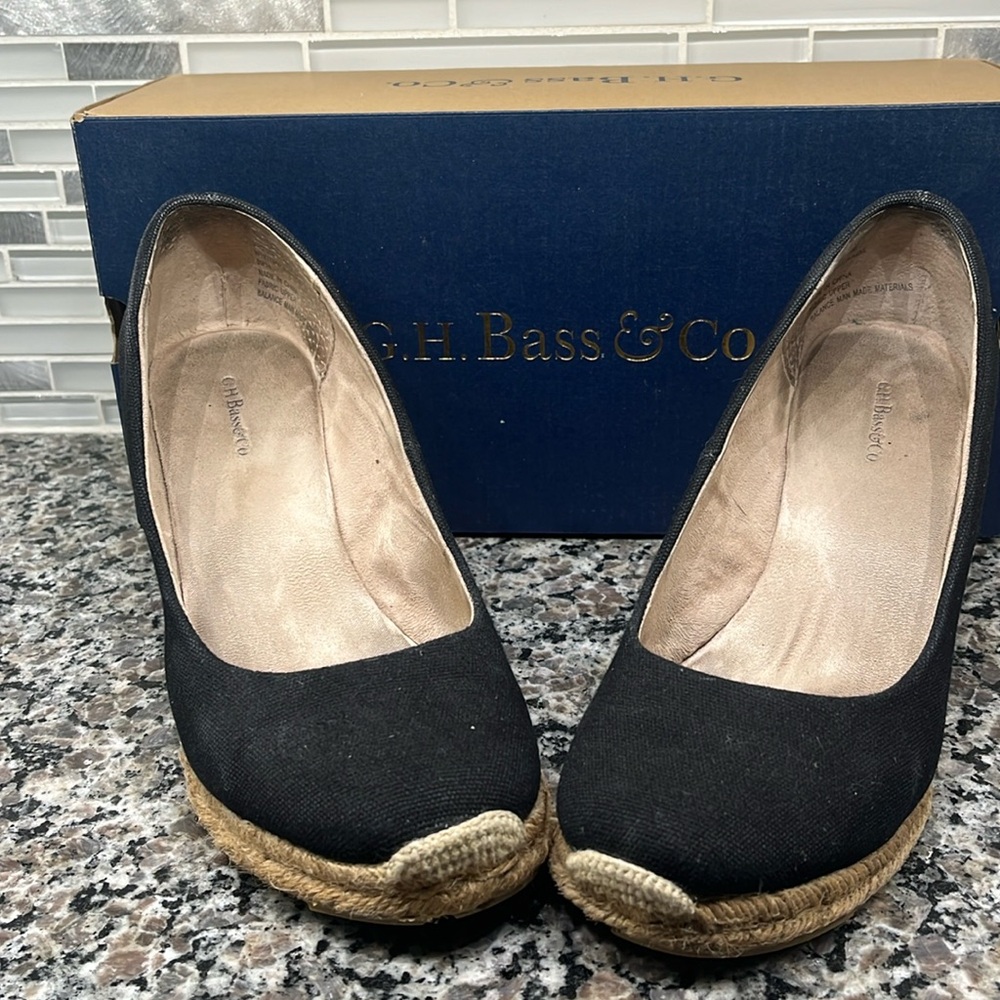 G. H. Bass & Co. Canvas Black Espadrille